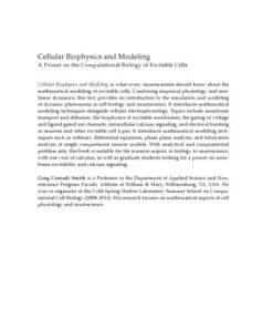 Cellular Biophysics and Modeling – A Primer on the Computational Biology of Excitable Cells eBook