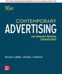 Contemporary Advertising 16th Edition By William Arens (PDF ebook)